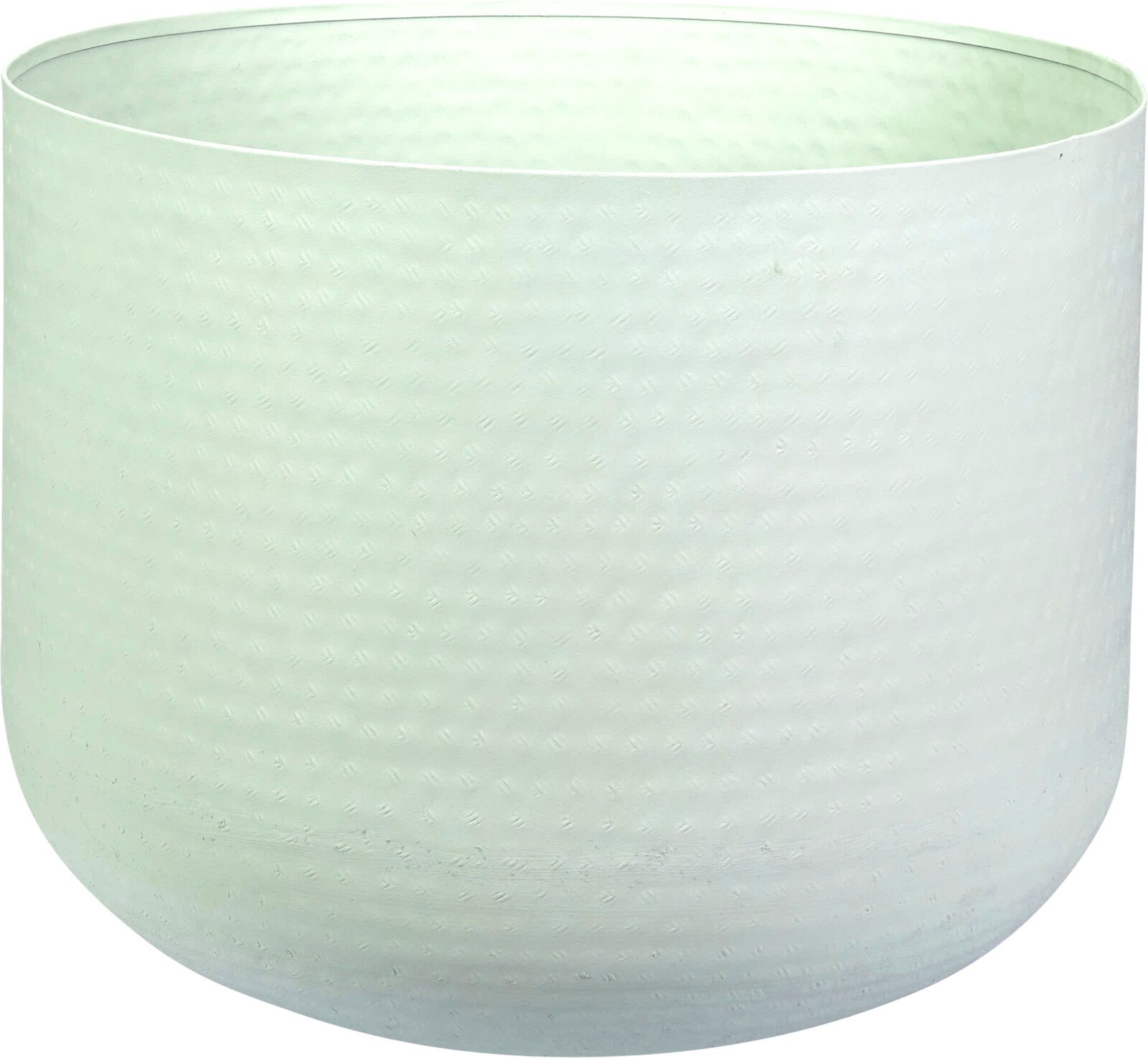 Lauko vazonas, metalinis, baltos sp., 41 x 41 x 33 cm.