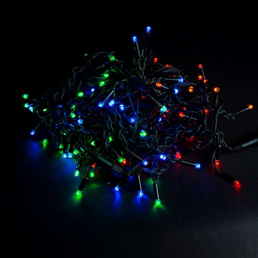 Šviečianti girlianda SUNLUX B20, 200 LED su storu laidu, 20 m., įvairiaspalvė, IP44, tinka naudoti lauke, 2A200-2