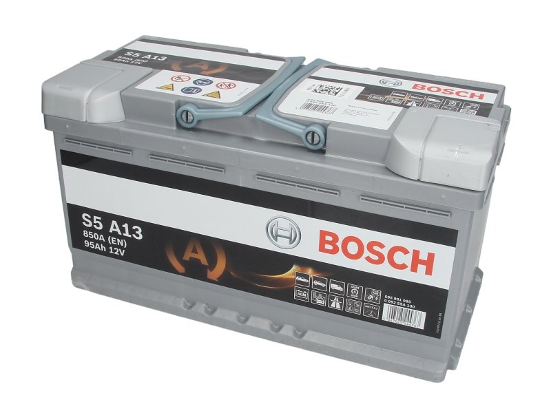 Akumuliatorius BOSCH S5, AGM, 12 V, 95 Ah, 850 A, 353 x 175 x 190 mm, starterinis, rūgštinis
