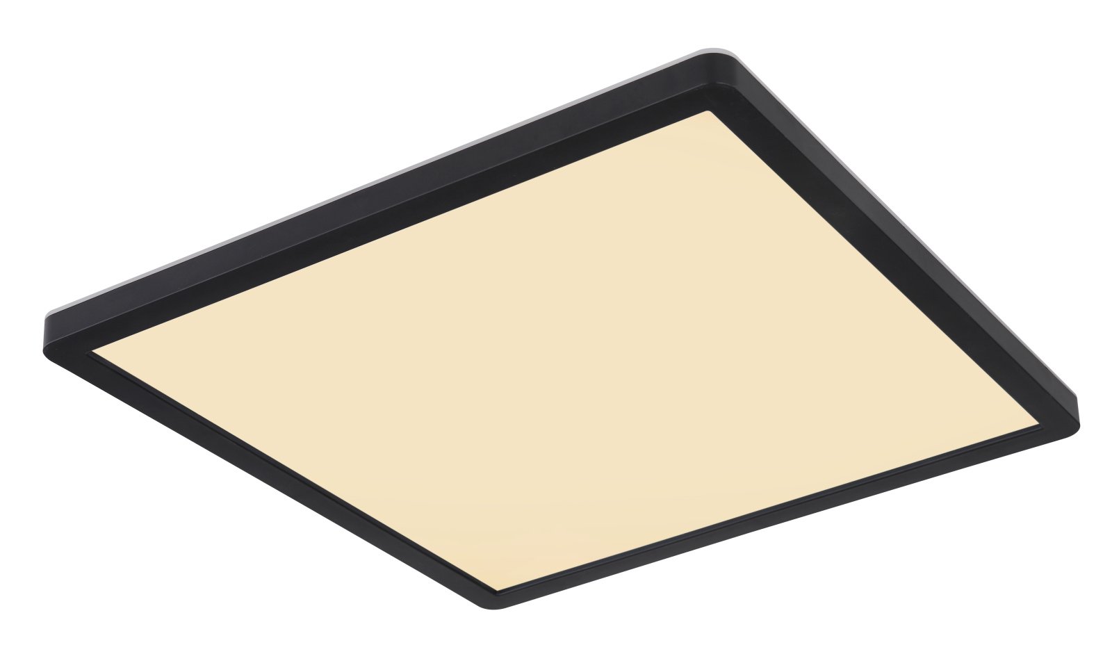 Lubinis LED šviestuvas GLOBO Sapana, 24W, 230V, 2700 lm, 3000K, IP44, 3 lygiai, foninis apšvietimas, kvadratinis, juodas, 420 x 420 x 25 mm, 41563-24B.