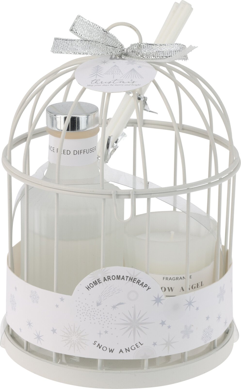 Dovanų rinkinys, namų kvapas 100 ml, kvapni žvakė 55 x 60 mm, 2 kvapai: sniego angelas, žiemos naktis