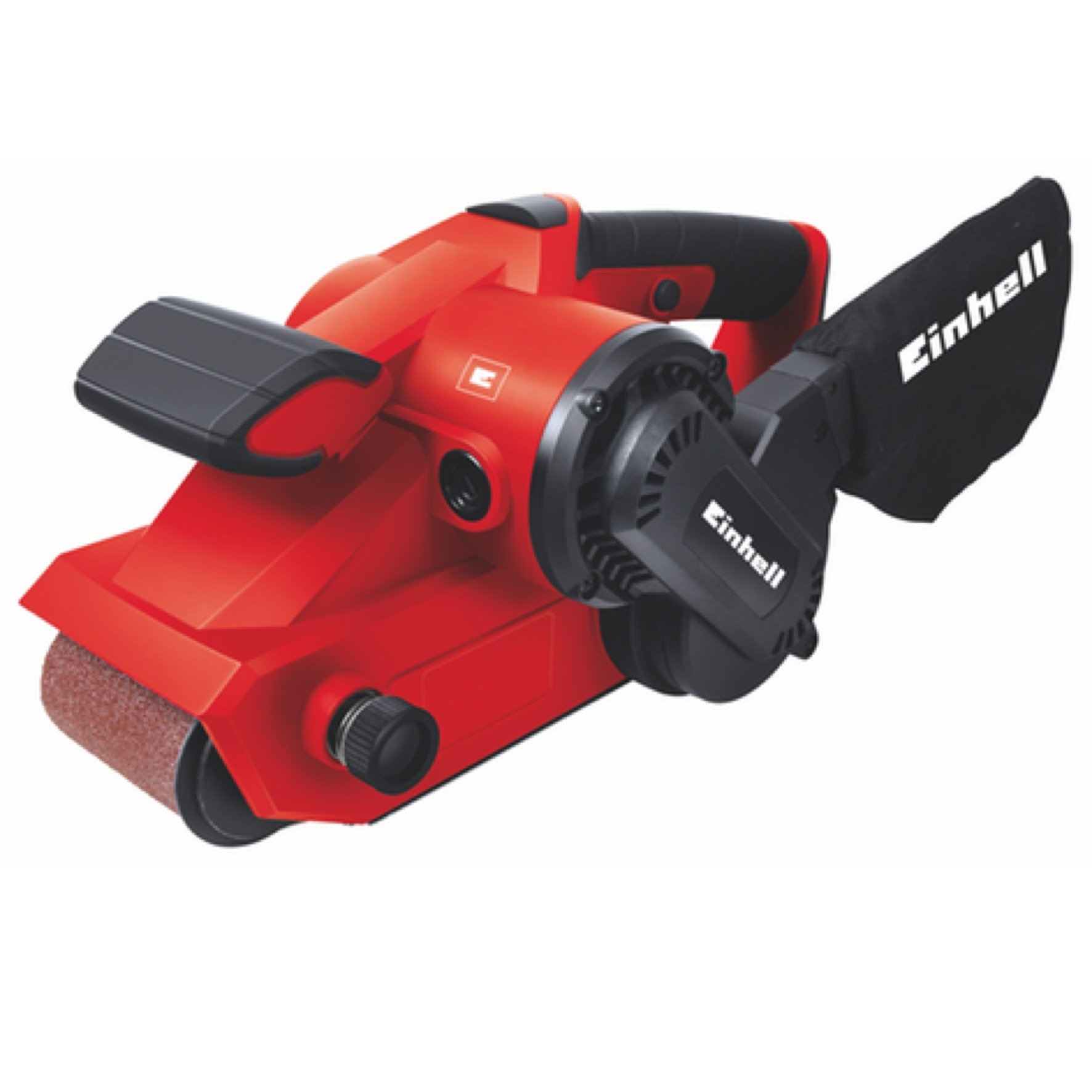 Juostinis šlifuoklis EINHELL TC-BS 8038, galia 800 W, šlifavimo juosta 75x533 mm.