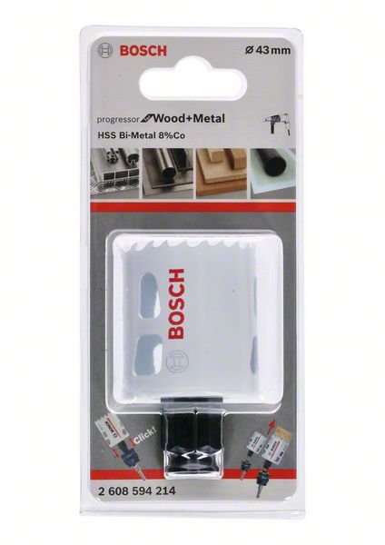 Grąžtas-karūna BOSCH Bi-metal Progressor, 43 mm