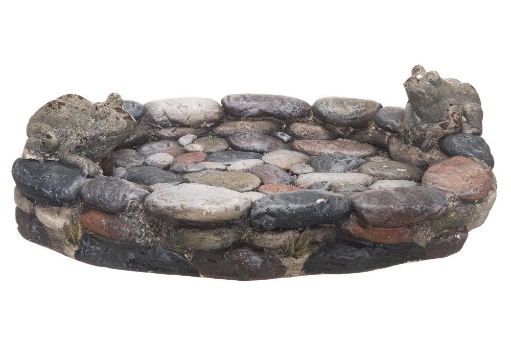 Sodo dekoracija Varlių tvenkinys, paukščių girdykla, 24 x 34 x 9 cm.