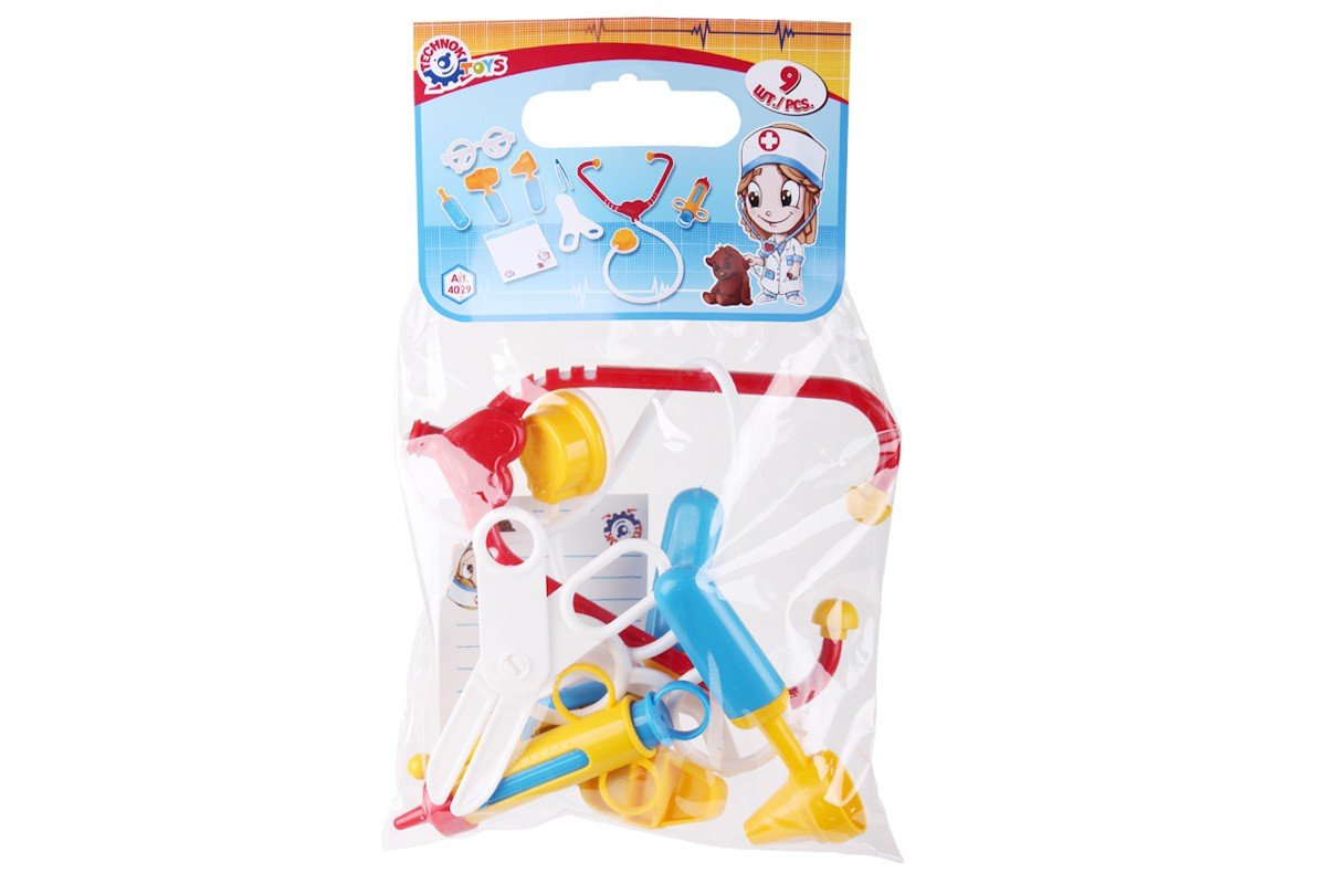 Žaislas Daktaro rinkinys, mažas, 9 vnt įvairių priedų