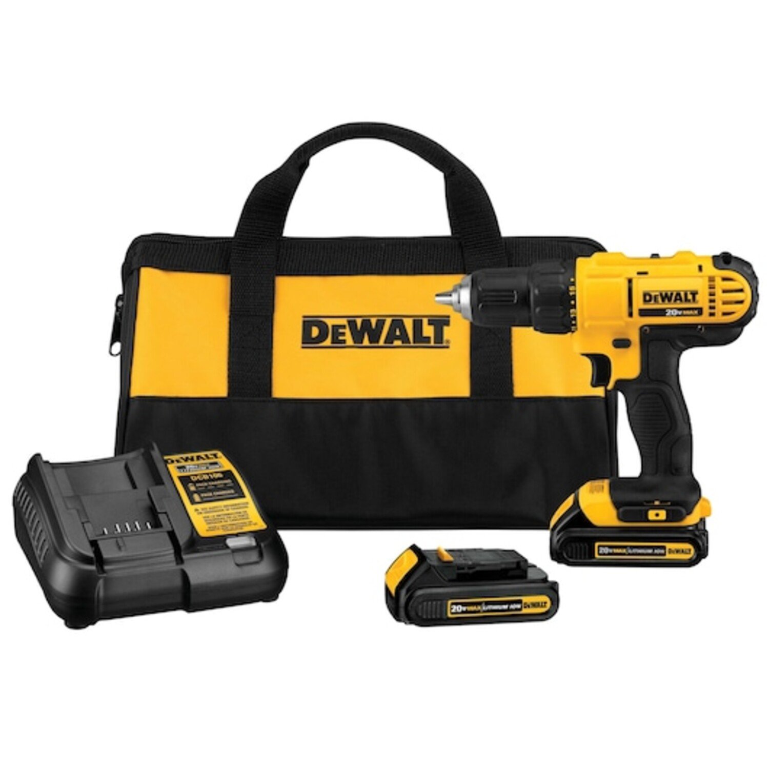 Akumuliatorinis gręžtuvas DEWALT DCD771S2-QW, maks. sukimo momentas 42 Nm, 18 V, 2 x 1,5 Ah akumuliatoriai, kroviklis