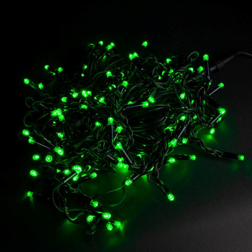 Šviečianti girlianda-varveklis SUNLUX Y6, 150 LED su storu laidu, 6 m., žalia spalva, IP44, tinka naudoti lauke, 6M 150L-7