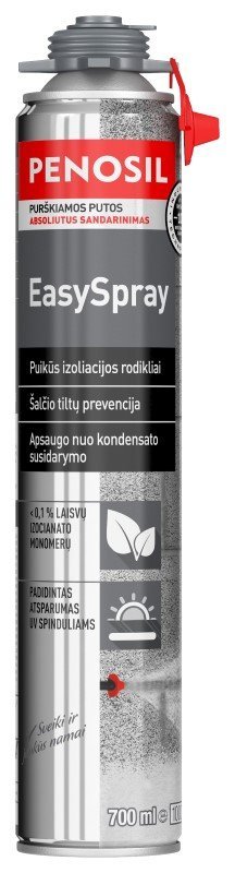 Purškiamos pistoletinės termoizoliacinės putos PENOSIL, Easyspray, 700 ml