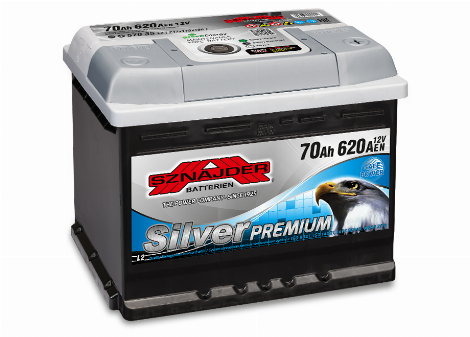 Akumuliatorius SZNAJDER SILVER PREMIUM 12 V, 70 Ah, 620 A, EN