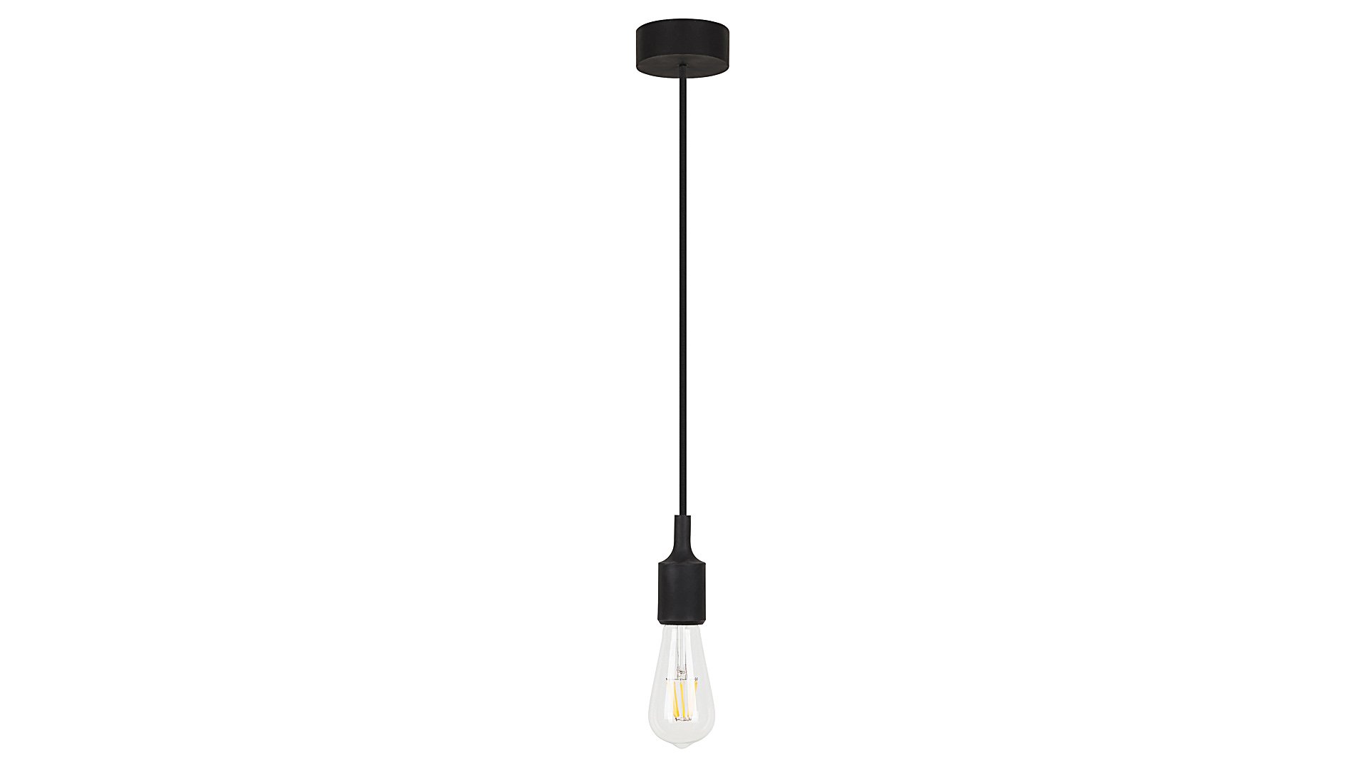 Pakabinamas šviestuvas RABALUX Roxy, E27, 1 x 60W, 230V, IP20, silikoninis, juodos sp., 80 x 1500 x 80 mm, 1412