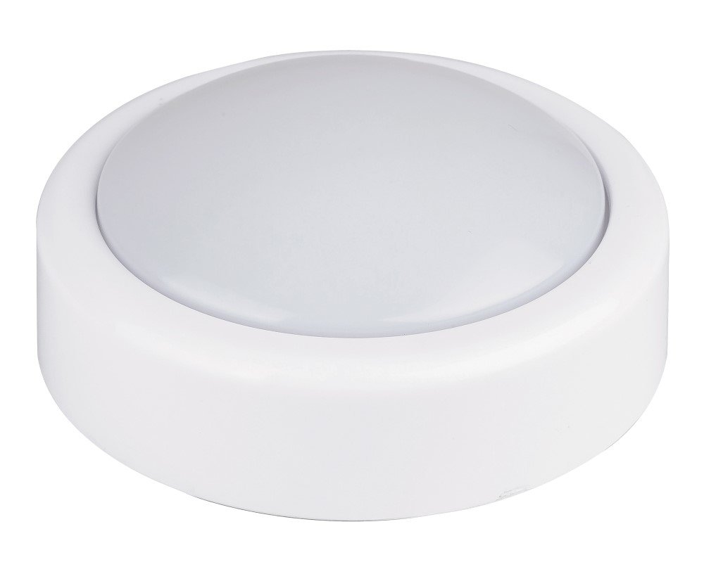 Stalinis nakties šviestuvas RABALUX Push Light, LED, 0,3W, 1.5V,  su jungikliu, baltos sp., 100 x 100 mm, 4703