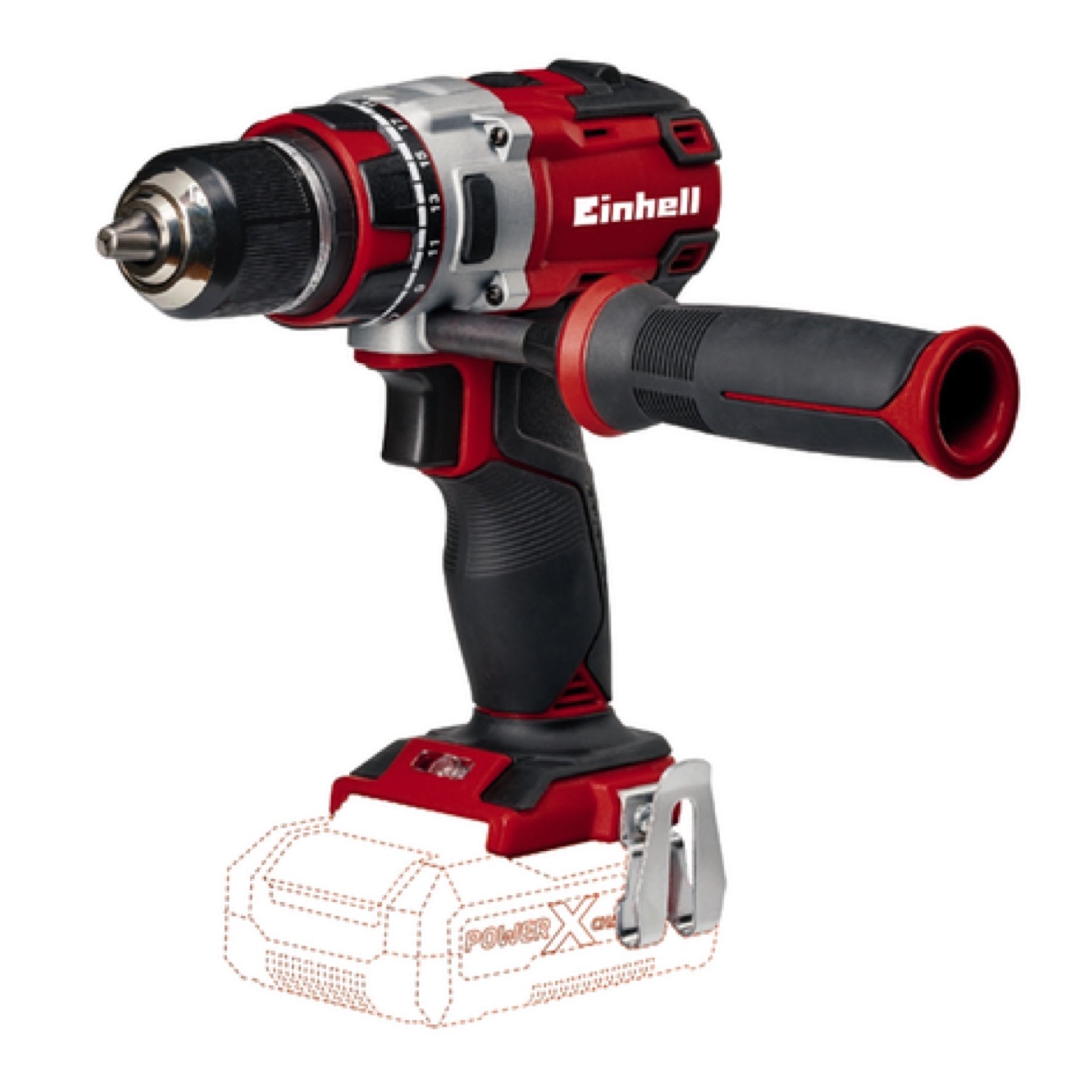 Akumuliatorinis gręžtuvas EINHELL TE-CD 18, Solo, 18 V, Li-ion, be akumuliatoriaus ir kroviklio