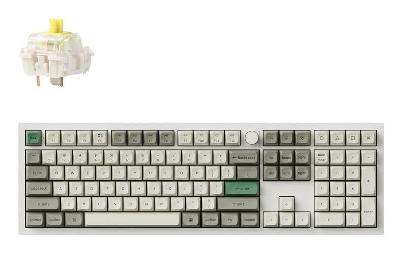 Belaidė žaidimų klaviatūra KEYCHRON Q6 Max, 100% mechaninė, baltos sp., Q6M-P4