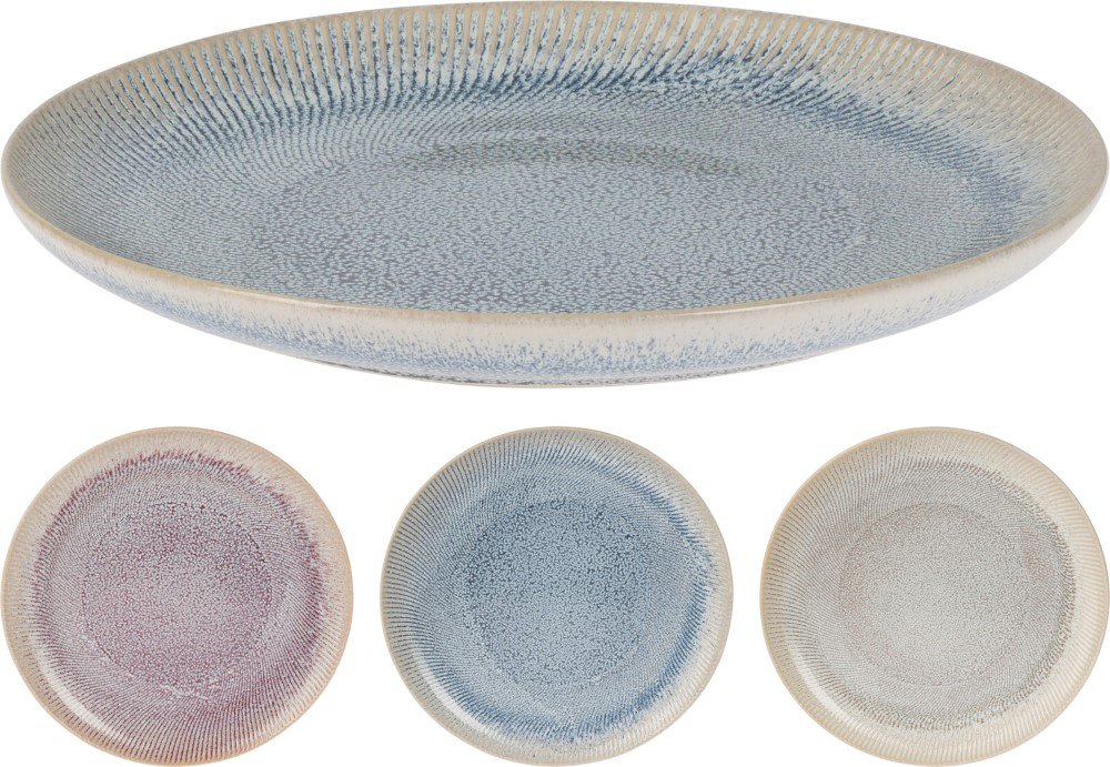 Lėkštė, keraminė, 3 skirtingos sp., skersmuo 27,2 cm