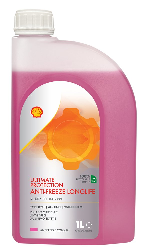 Aušinimo skystis SHELL Longlife Ultimate Protection, paruoštas naudojimui, 1L