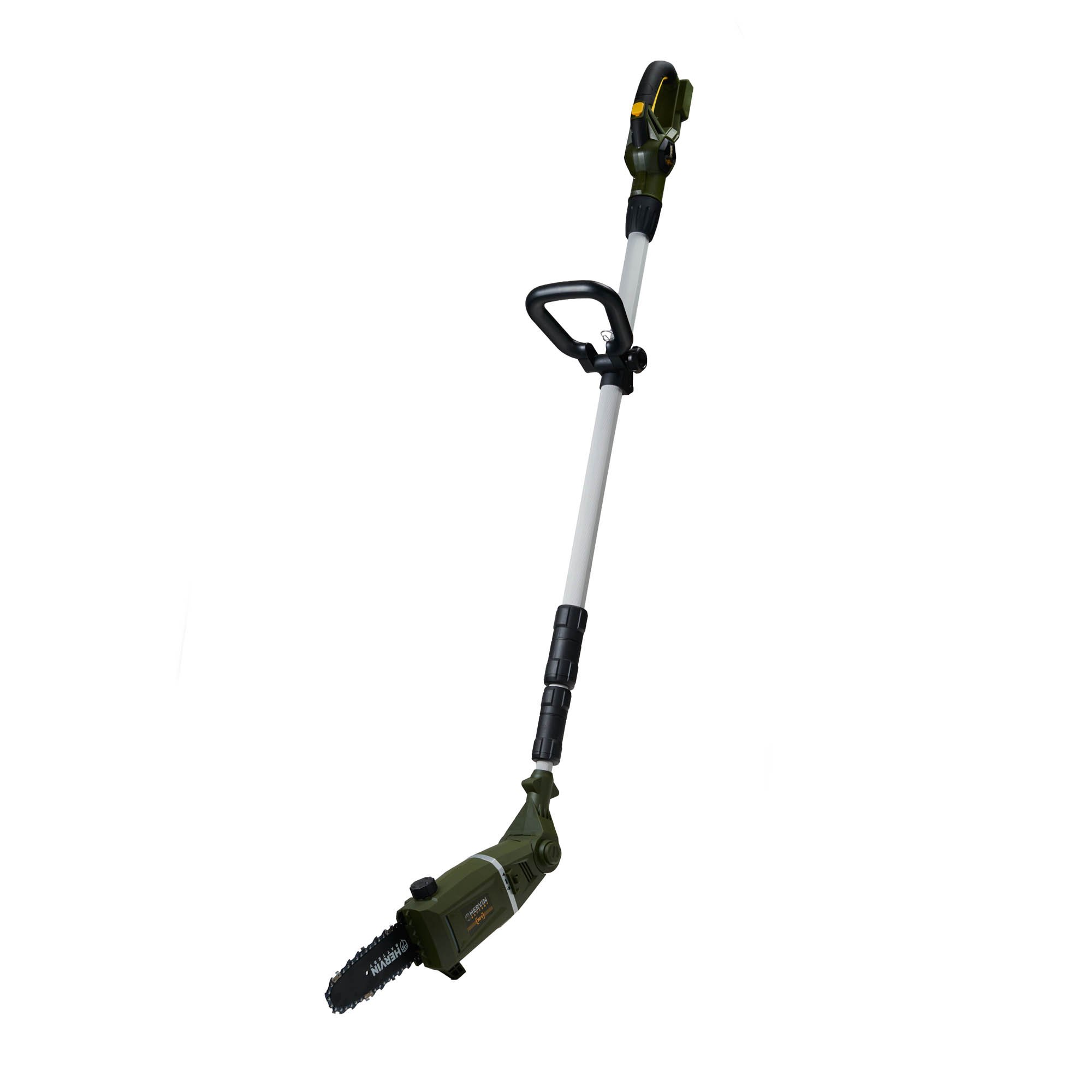 Akumuliatorinis grandininis teleskopinis pjūklas HERVIN BATTERY, 20 V, pjovimo juostos ilgis 8", 1830-2770 mm, be akum., PLYL-15A+C2