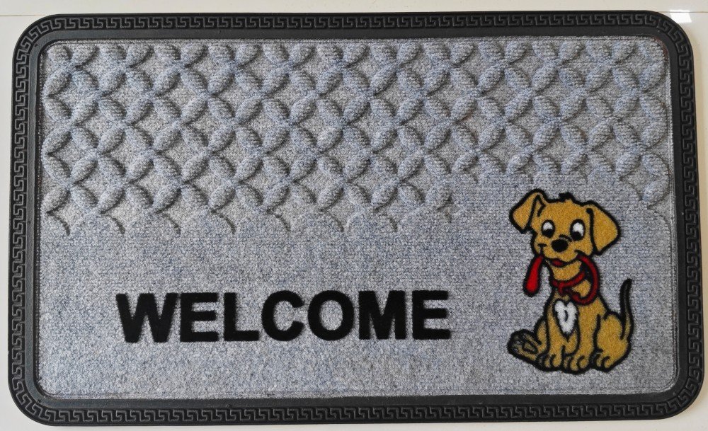  Kilimėlis RICCO SMART PIES/DOG, 45 x 75 cm, 100% PP, gumos pagrindas, 802-001