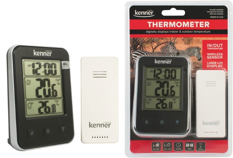 Skaitmeninis termometras KENNER DT-311W, vidaus ir lauko, belaidis