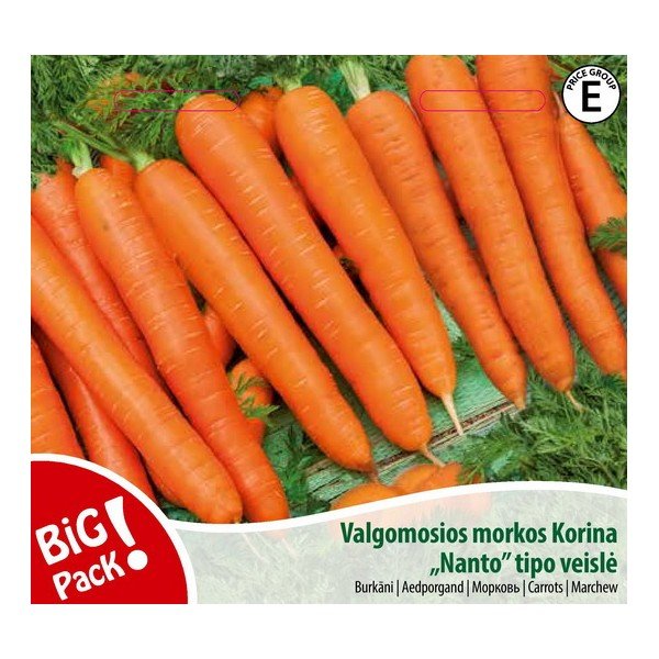 Daržovių sėklos, morkos valgomosios Korina, 10 g., 0377, E