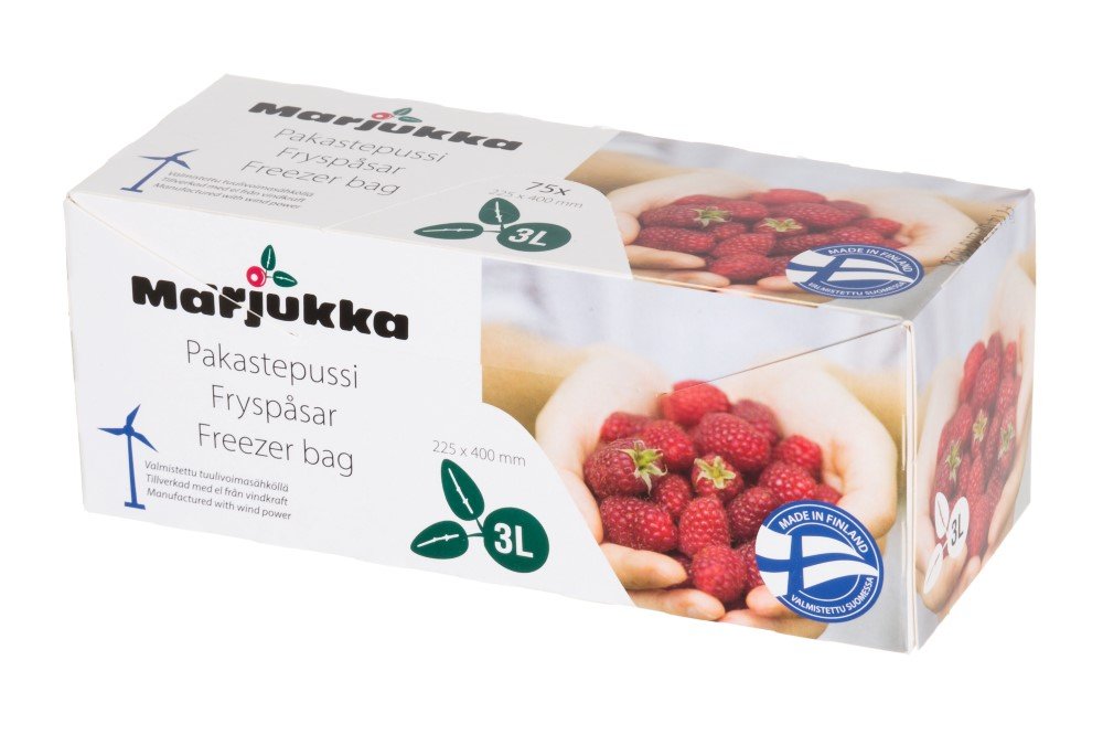 Šaldymo maišeliai MARJUKKA, 3 l, 225 x 400 mm, 75 vnt.
