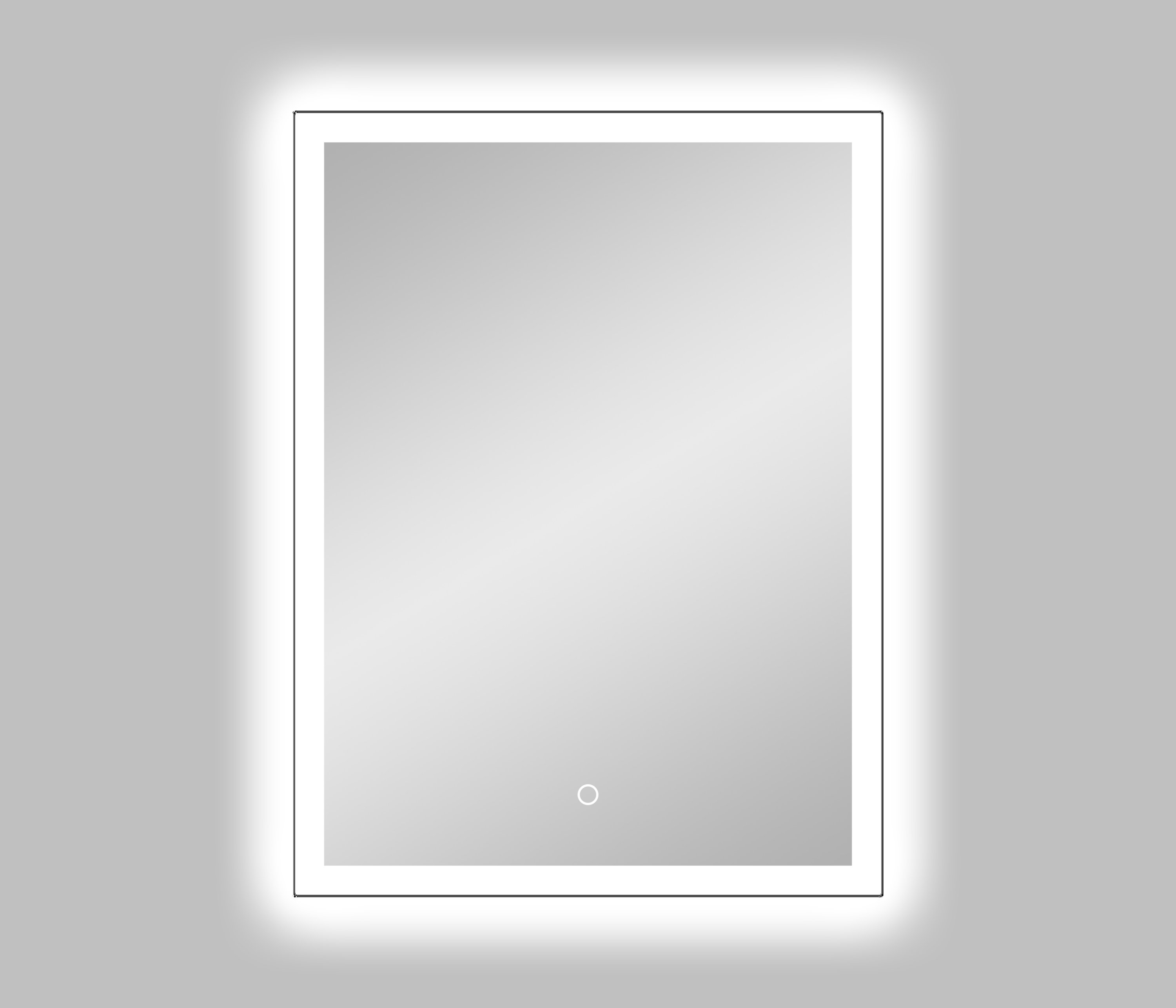 Veidrodis VENTO TIVOLI, LED, 60 x 80 cm, 4mm, 220-240V, 50HZ, liečiamas mygtukas, akrilo rėmas, šviesos temp. 5000-5500K