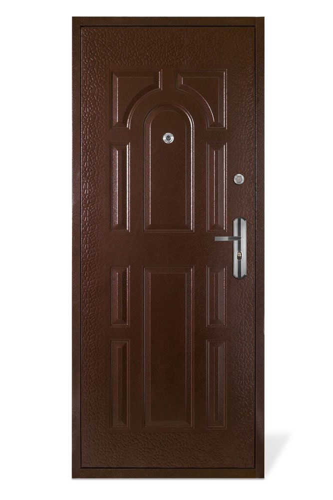 Plieninės durys HELOST STILA Matmenys 960x2050x50 mm, bronzinės spalvos, miltelinis dažymas, kairinės.