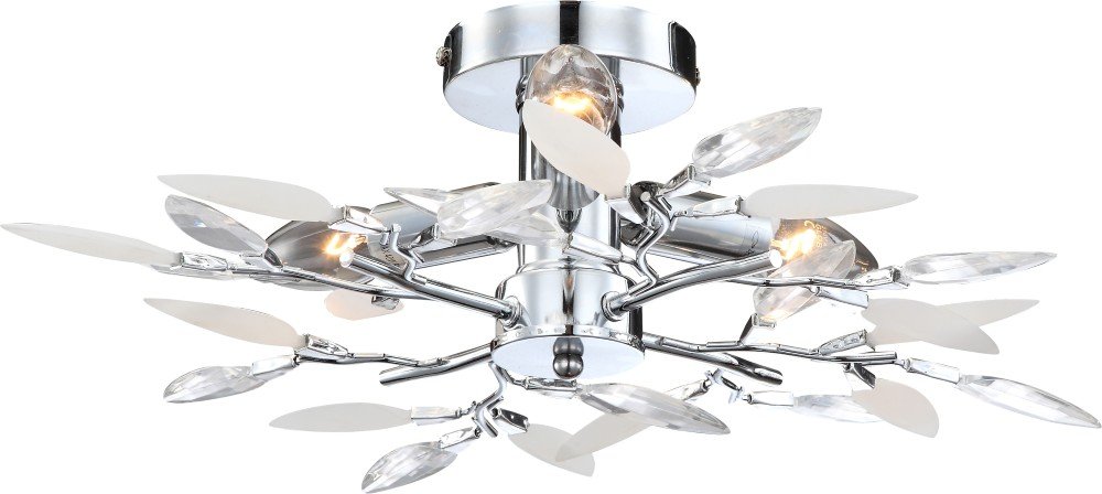 Pakabinamas šviestuvas GLOBO Vida, E14, 3 x 40W, 230V, chromas, akrilas, akriliniai kristalai, 450 x 150 mm, 63160-3