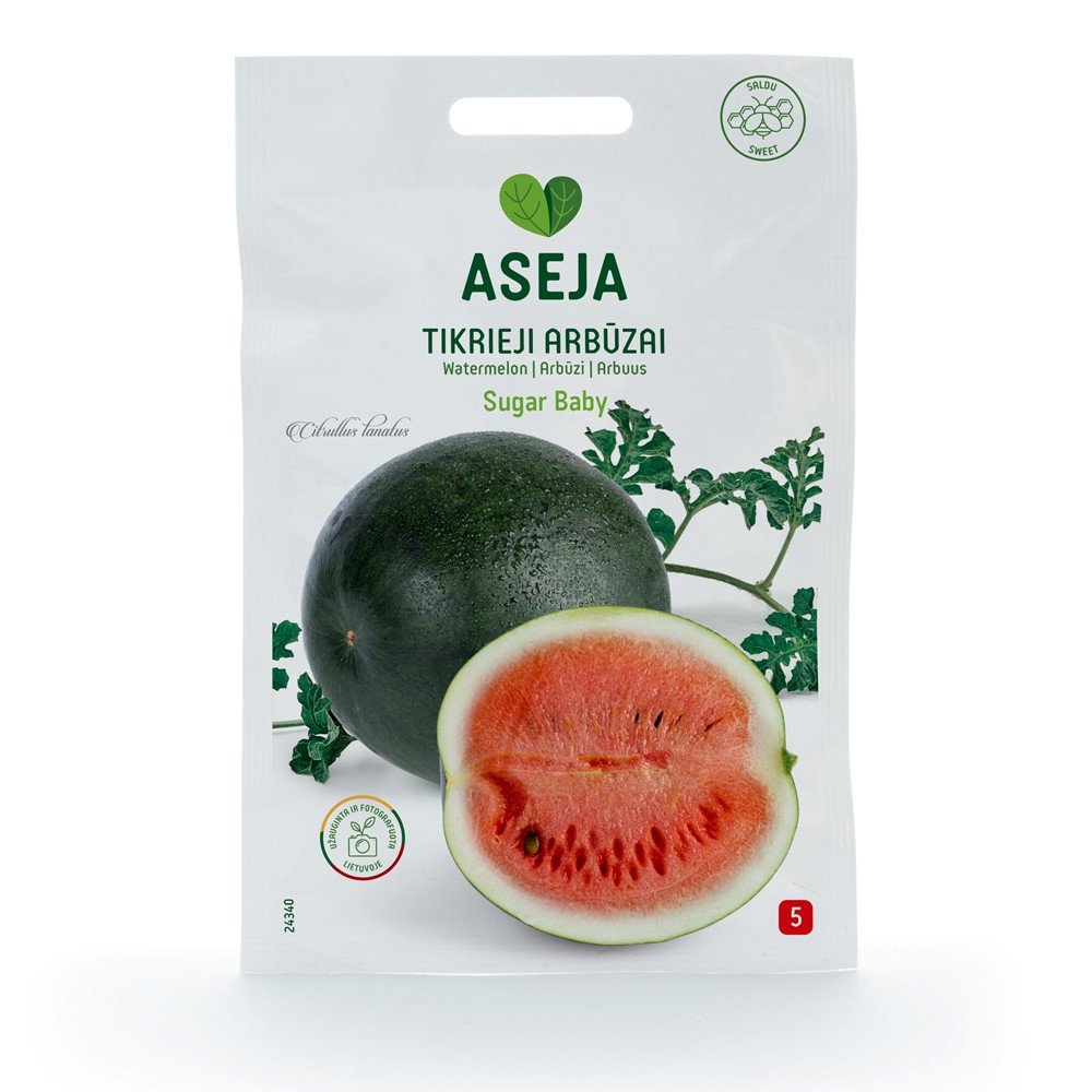 Sėklos daržovių, tikrieji arbūzai Sugar Baby, ASEJA, 24340(5), 1gr