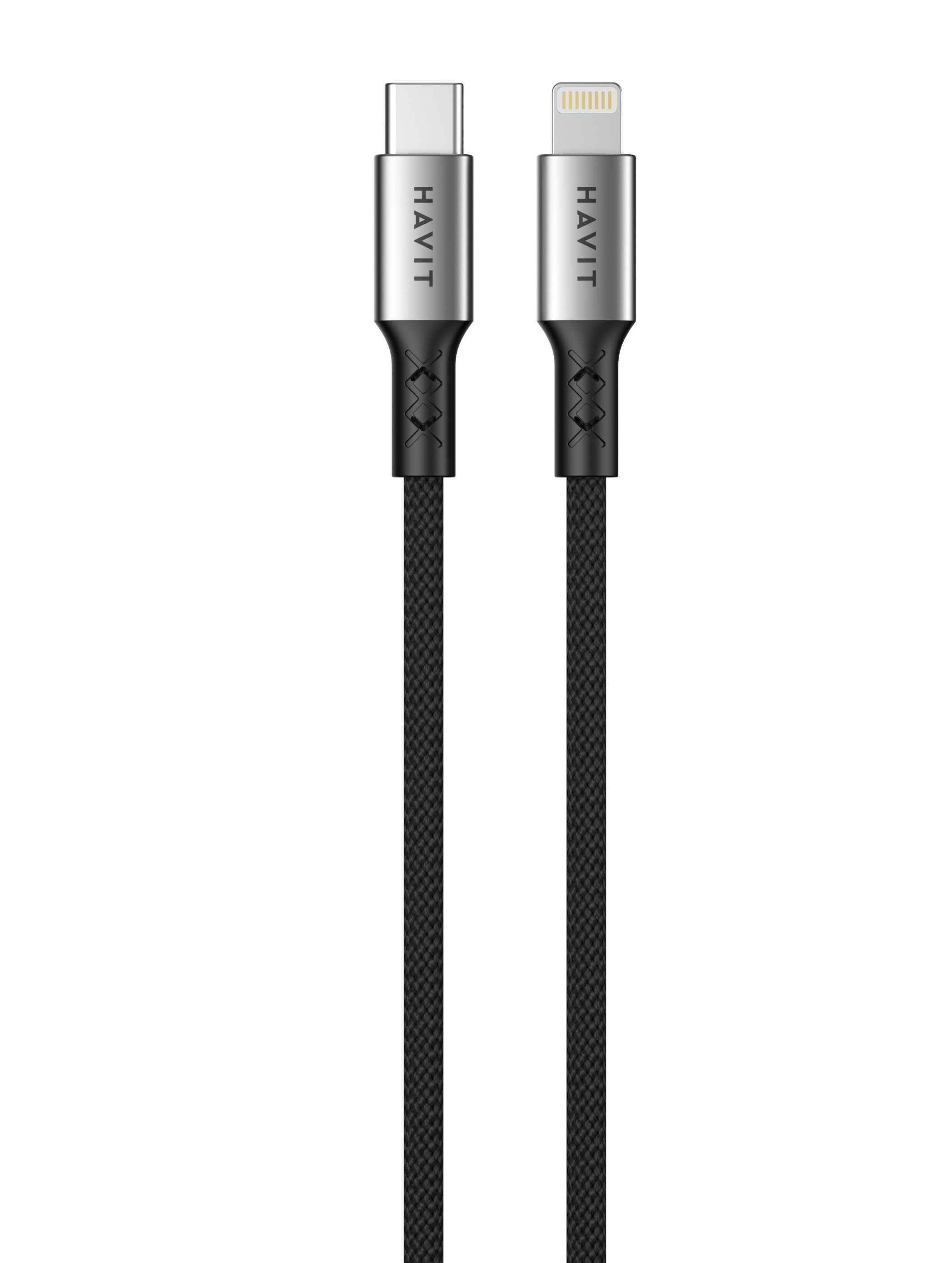 Įkrovimo laidas HAVIT CB673, Type C - Lightning, 30W, 1m, sustiprintas