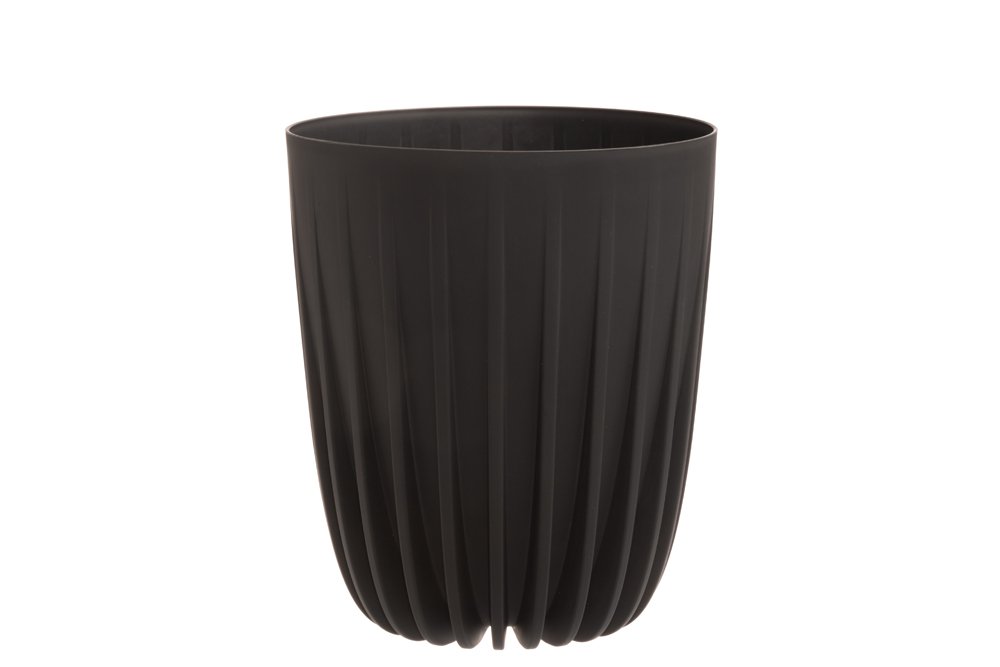 Plastikinis lauko vazonas 4Living Mira, antracito sp., 30 x 30 x 36 cm.