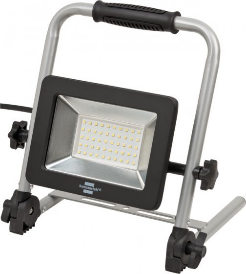 LED prožektorius BRENNENSTUHL Work Light El4050M, 50 W, 220-240 V, 6500 K, 4500 lm, IP65, pastatomas, pasukamas, laidas 1,5m 3x1.0, 54.000 val., 281x297x71 mm