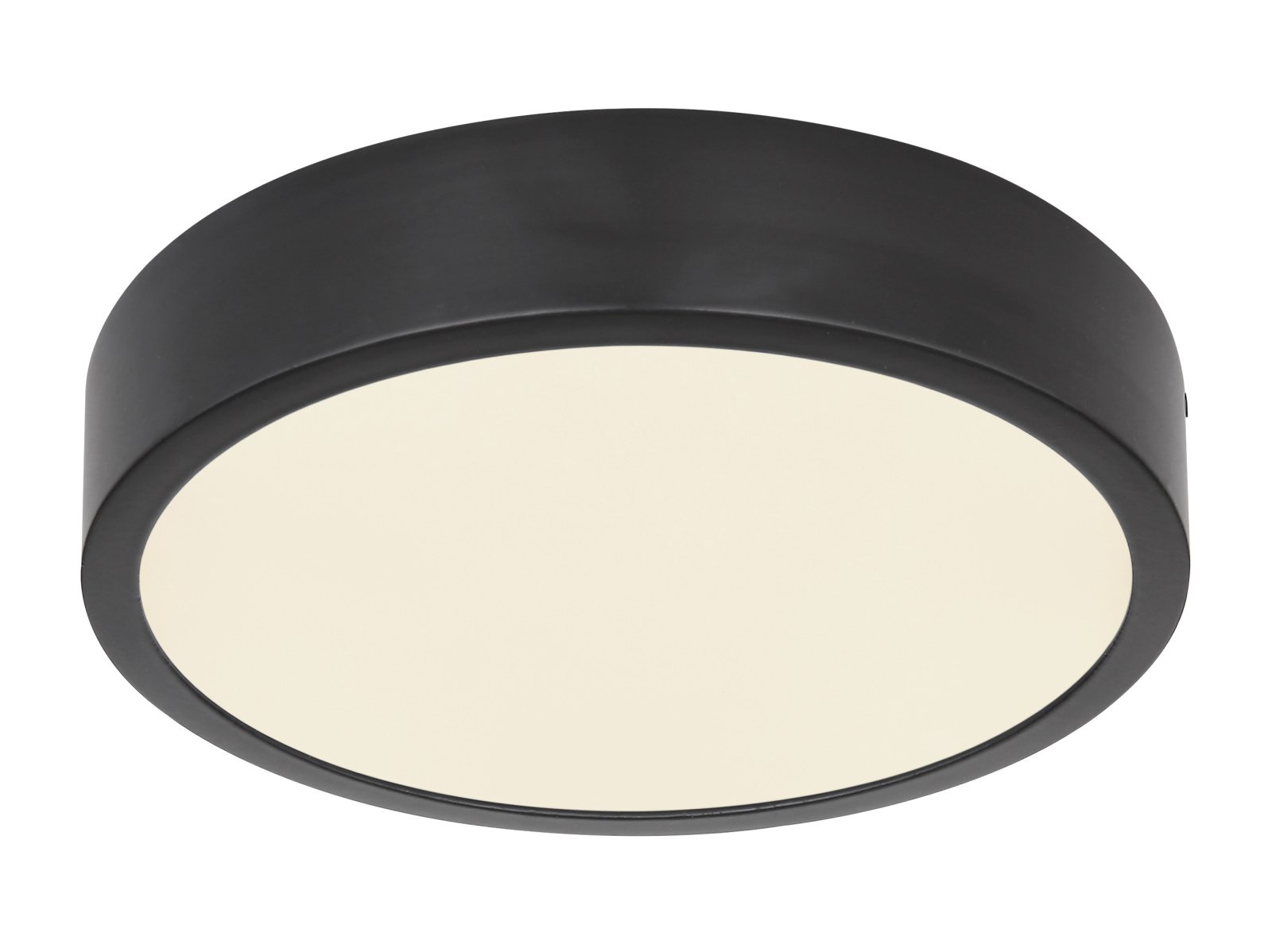 Lubinis LED šviestuvas GLOBO Lucena, paviršinis, 15W, 230V, 1650 lm, 4000K, dimeriuojamas, apvalus, juodos sp., 145 x 26 mm, 12368-15