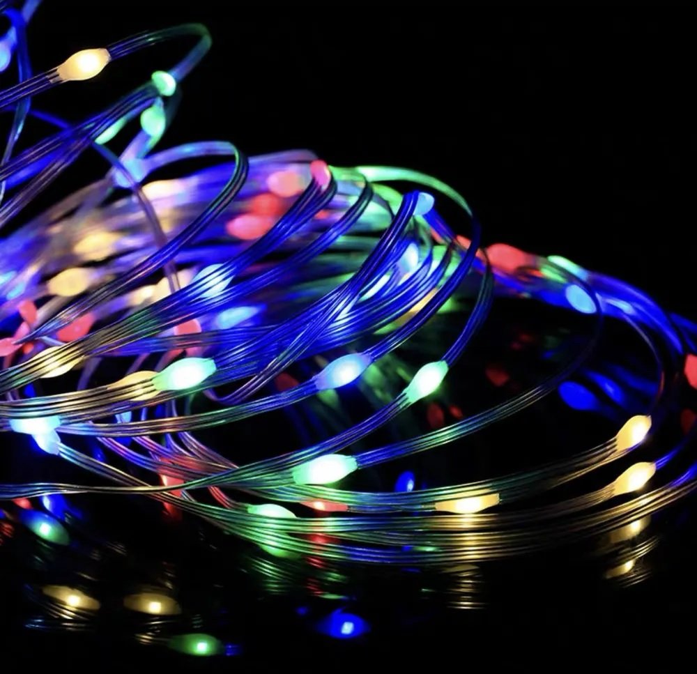 Šviečianti girlianda SUNLUX AG20, 200 LED, išmanioji, su RGB valdikliu, IP44, 20 m