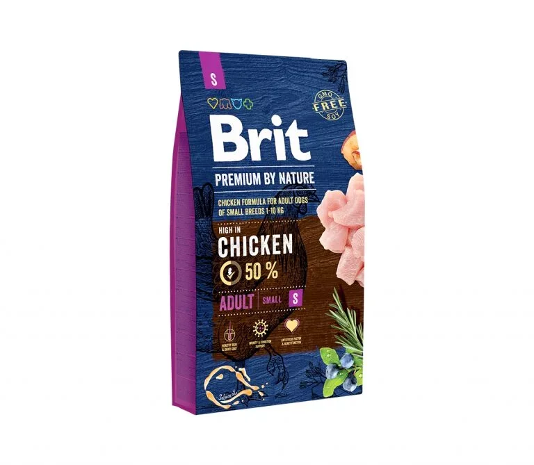 Sausas šunų ėdalas BRIT Premium by nature, mažų veislių suaugusiems šunims (1-10kg), 8kg