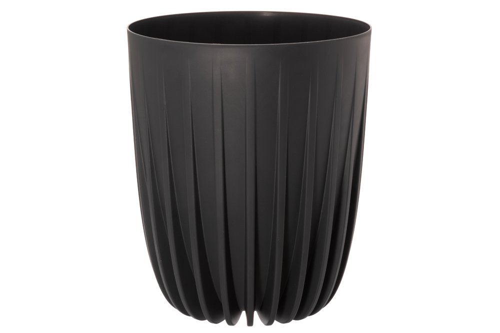 Plastikinis lauko vazonas 4Living Mira, antracito sp., 39 x 39 x 46 cm.