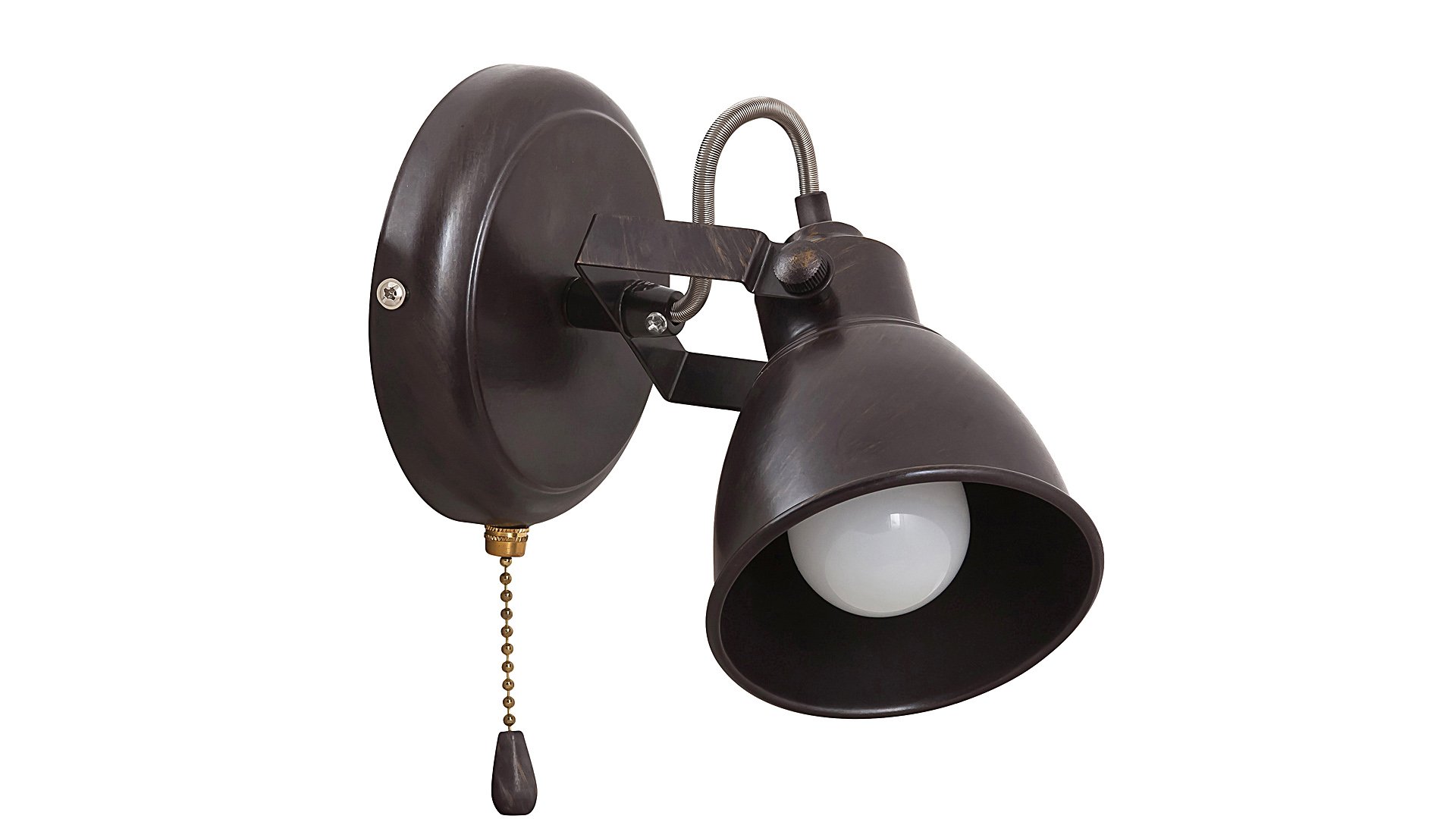 Kryptinis šviestuvas RABALUX Vivienne, E14, 1 x 15W, 230V, IP20, su jungikliu, metalinis, antikinės rudos sp., 120 x 160 x 190 mm, 5962