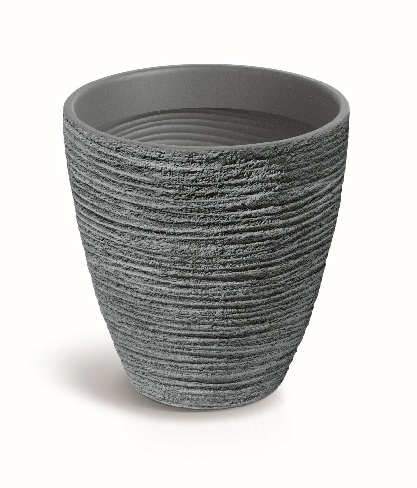 Plastikinis lauko vazonas Defora, pilkos sp., 47 x 47 x 48 cm.