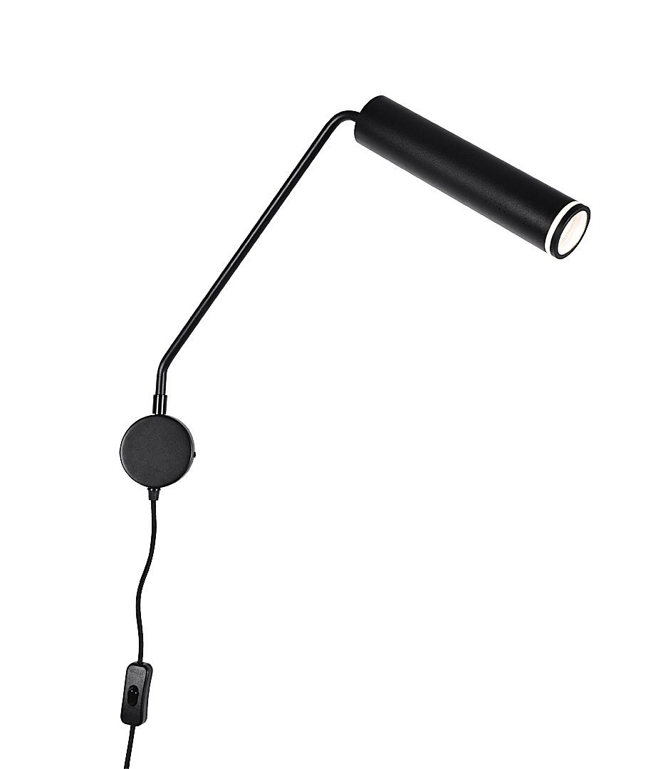Kryptinis šviestuvas RABALUX Senobia 73041, GU10 1x MAX 35W, 55 x 490 mm, IP20, 230V, 50Hz, juodos sp.