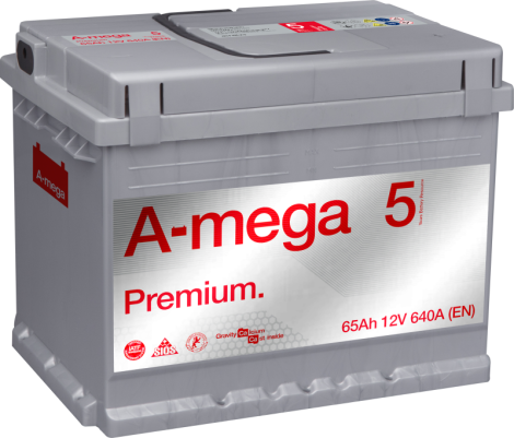Akumuliatorius A-MEGA PREMIUM 12 V, 65 Ah, 640 A, EN