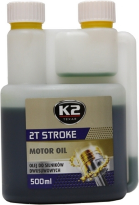 Dvitakčių variklių alyva K2 GREEN, pusiau sintetinė, 500 ml, žalios spalvos