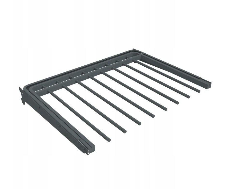 Ištraukiamas kelnių laikiklis INTEGRI, ARWJ SZ, su bėgeliais, spl. antracito, 570x435x25 mm, DMX 573431