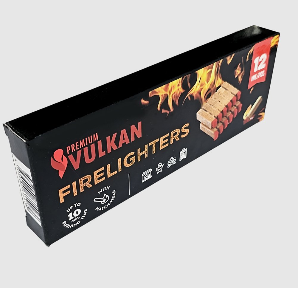 Ugnies įdegtukai VULKAN, degtukų tipo, 12 vnt., D-12
