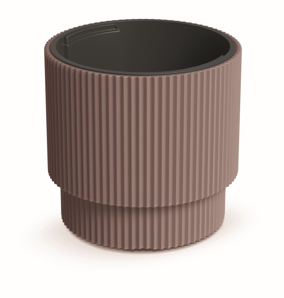 Plastikinis lauko vazonas Milly, bordo sp., 29,8 x 29,8 x 28,5 cm.