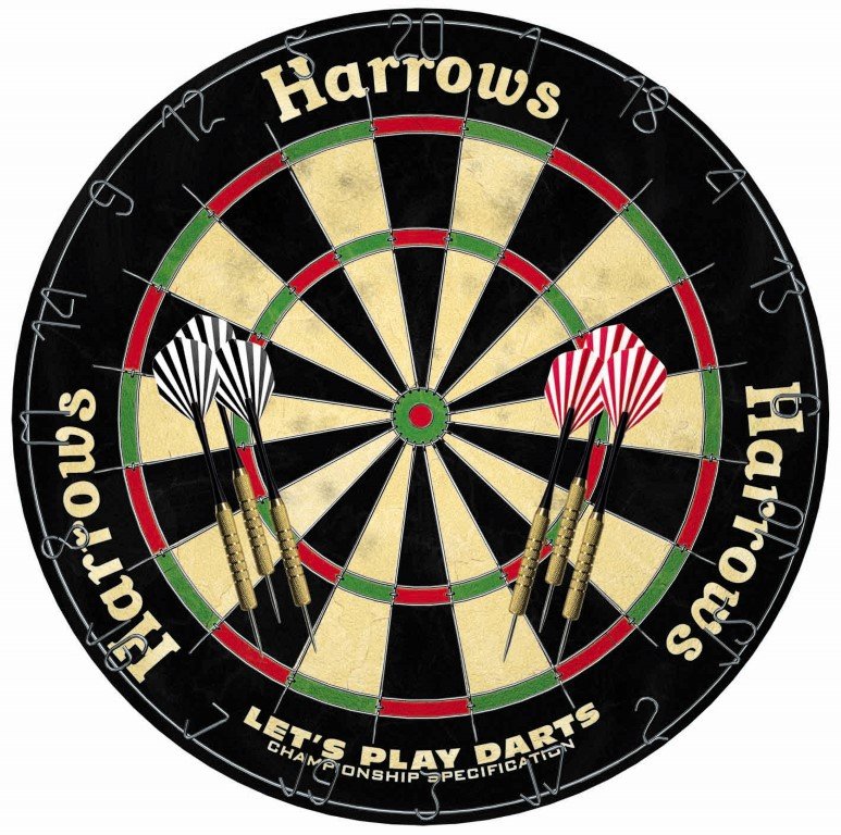 Darts taikinys HARROWS Let's Play Darts, su strėlytėmis