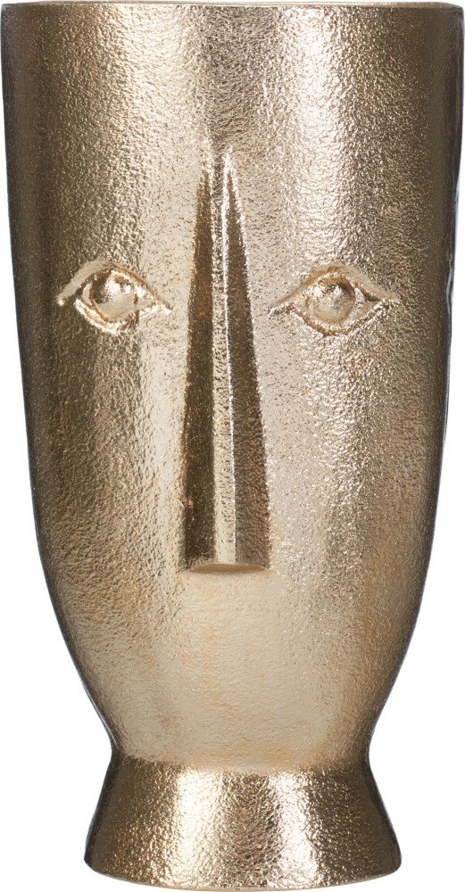 Vaza, 11 x 11 x 21 cm, aukso sp., aliuminis