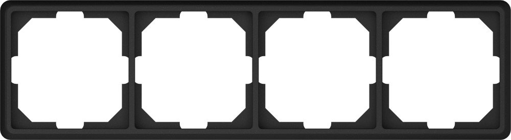 Rėmelis VILMA ST150, 4 vietų, juoda matinė sp., R04