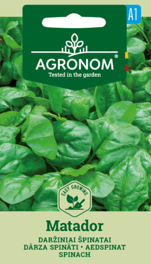Daržovių sėklos, AGRONOM Špinatai daržiniai MATADOR, 3 g.