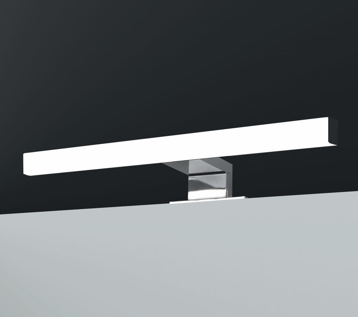 Sieninis veidrodžių ir paveikslų LED šviestuvas G.LUX, Gr-Led-400-7W-Mirror-Cuba, 7W, 800Lm, 4000K, IP44, 40cm, chromo sp.