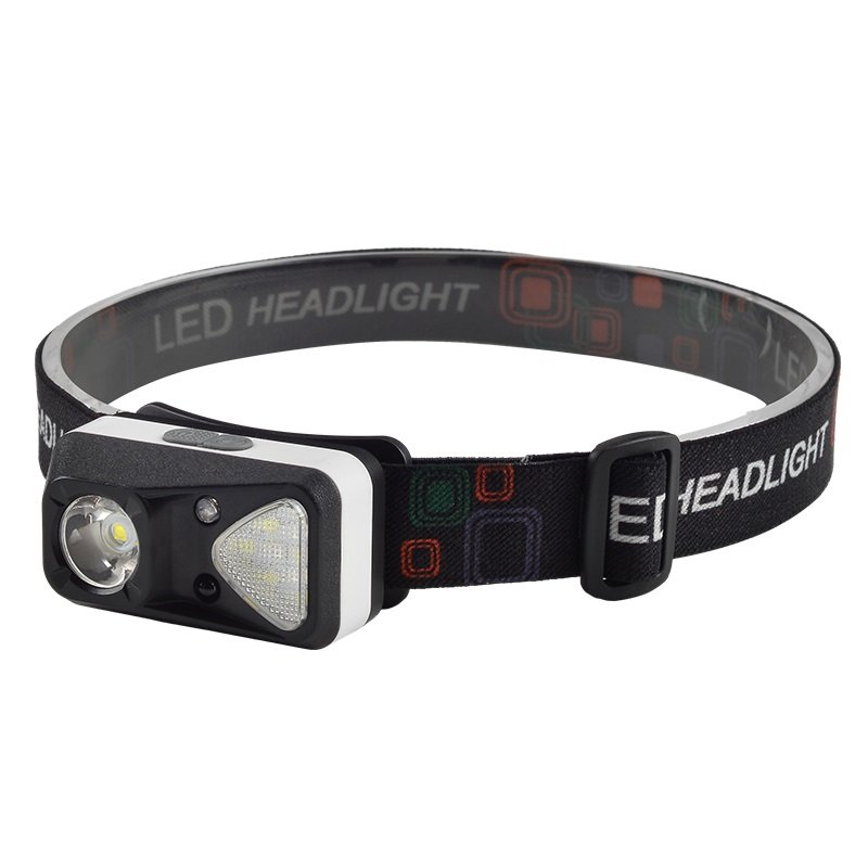 LED žibintuvėlis SUNLUX XS-W18, ant galvos, pakraunamas, 230 lm, 60 x 30 x 20 mm, su judesio jutikliu, veikimo laikas 2-3 val., Polymer 14500 Li-ion, 3.7V 500mAh