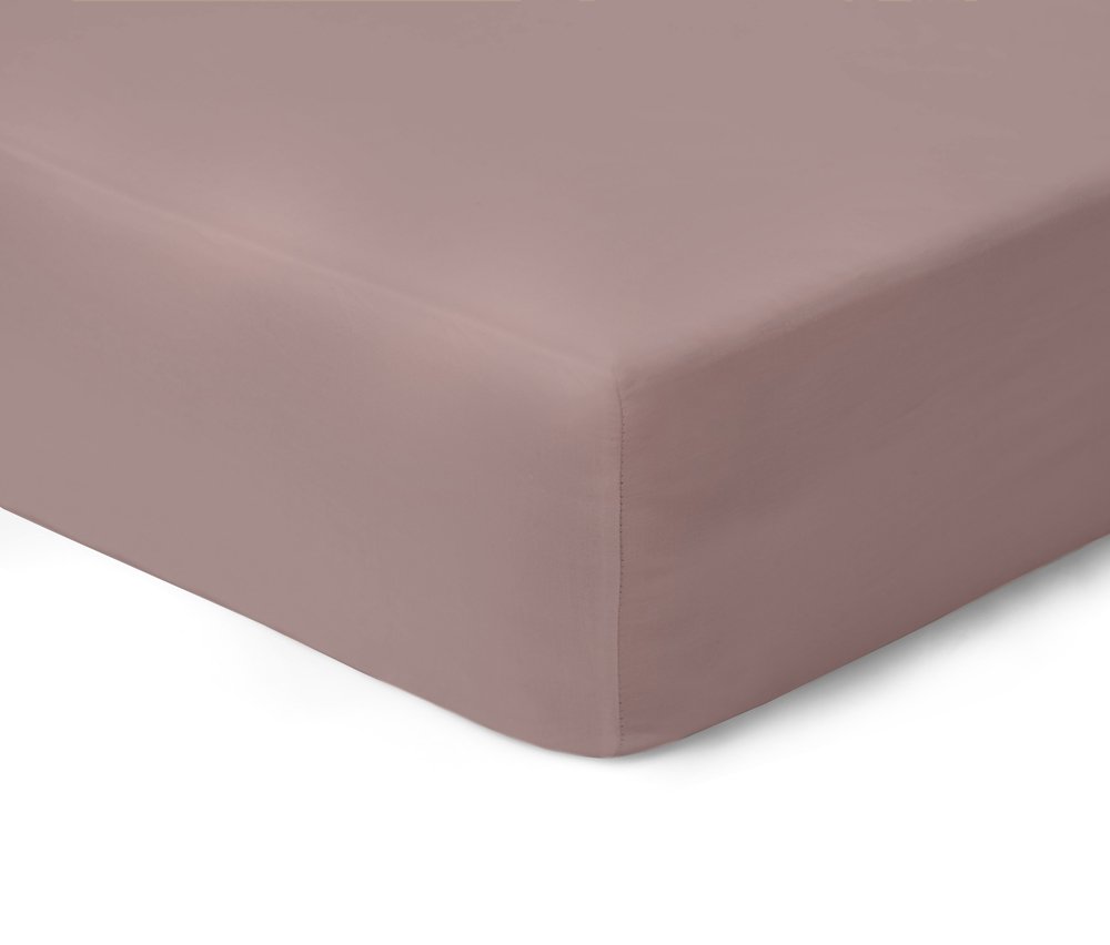 Satininė paklodė su guma KARALIŠKAS MIEGAS, 180 x 200/30 cm, rudos sp.